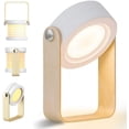thumbnail image 3 of Lámpara de mesa Lámpara de noche LED, linterna de luz nocturna, táctil vintage regulable, 3 modos de iluminación, linterna portátil plegable, lámpara de noche, lámpara de camping F, 3 of 5
