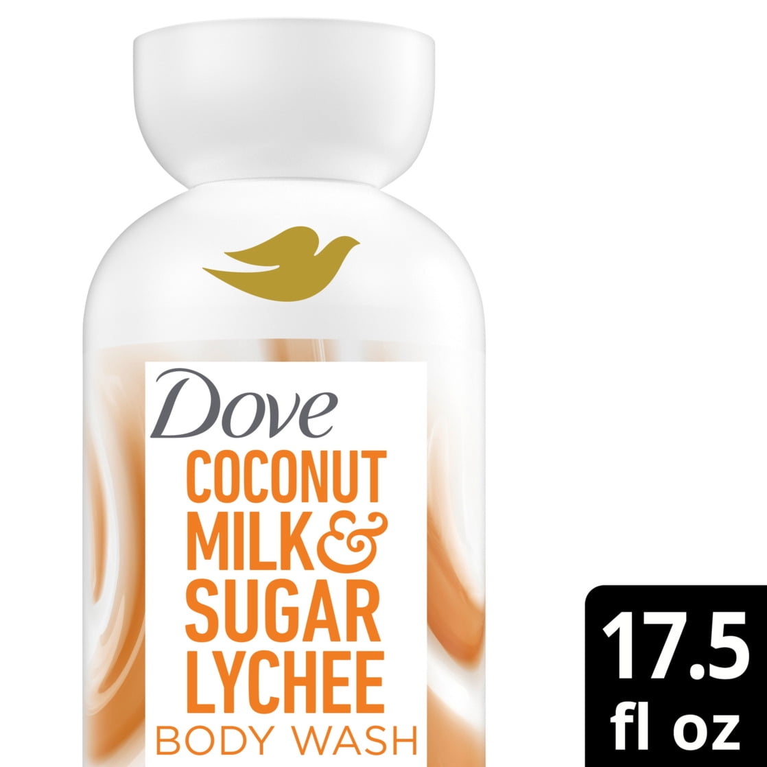 Dove Plant Milk Cleansing Body Wash Coconut & Lychee, 17.5 fl oz