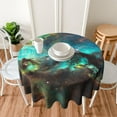 thumbnail image 6 of Universe Galaxy Space Round Tablecloth 60 Inch, Washable Polyester Table Cloth Cover, Water Resistant Spill Proof Table Cloth for Kitchen Holiday Dining Room Party Picnic Decor, 6 of 6