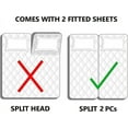 thumbnail image 5 of 5PC Split Sheet Set-1 Flat Sheet, 2 Fitted Sheet with Fits Up to 30" Deep Pocket & 2 Pillowcover-400TC-100% Egyptian Cotton-Easy Fit & Soft-Ivory Stripe-Split Queen Size, 5 of 6