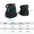 thumbnail image 3 of Cat Dog Halloween , Black Lion Mane Wig Realistic & Funny Dog , Cute Pet Hat for Small Dogs Cats Puppy Kitten, Party Fancy Lion Hair Outfit Christmas Apparel (Black, L), 3 of 9