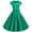 Green, variant on Fesfesfes Women Dress Square Neck Retro Short Sleeve Solid Color Bow Belt Swing Dress Dress Clothes Sale