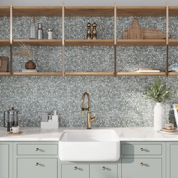 Zenith 9 x 11 in. Matte Sage Green Porcelain Hexagon Wall and Floor Tile (8.07 sq ft/case) - 16 Pack