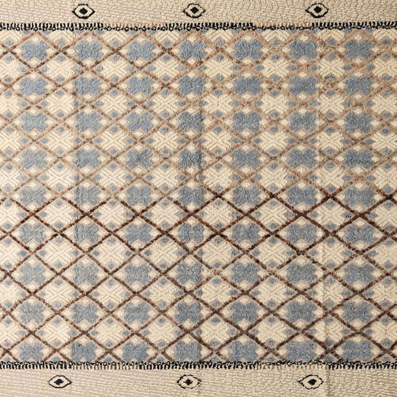 Ahgly Company Indoor Square Abstract Dark Almond Brown Area Rugs, 3' Square