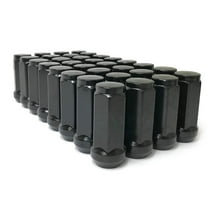 32 Black Bulge Acorn Lug Nuts 14x1.5 XL 2" Tall Fits Ford Super Duty F-250 F-350