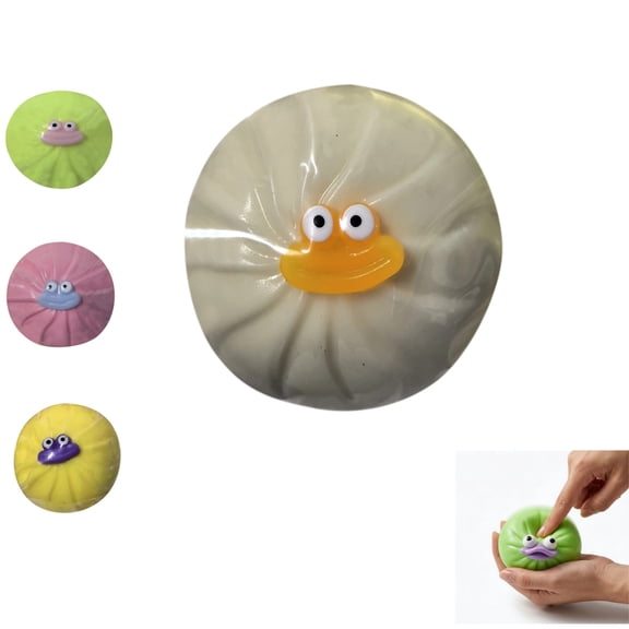 Rare Funny Dumpling - Mystery Blind Box Bao Bun - Stress Relief Collectible & Desktop Accessory for Adults-White (1pc)