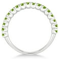 thumbnail image 2 of Half-Eternity Pave-Set Peridot Stacking Ring 14k White Gold (0.95ct), 2 of 3