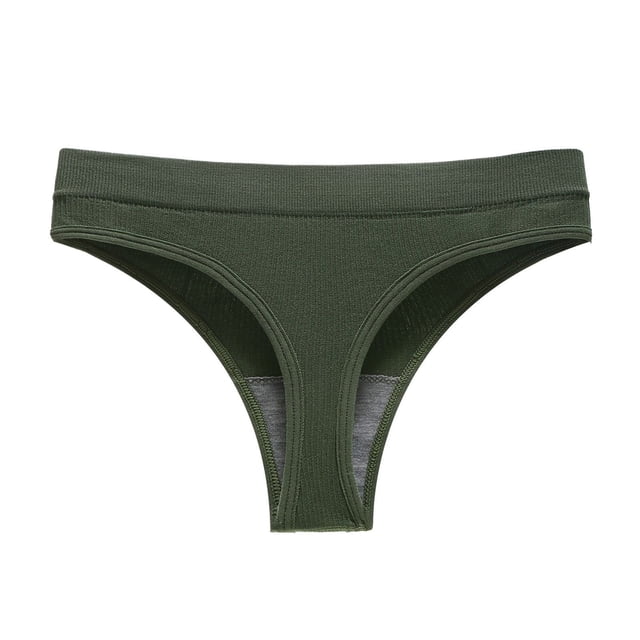 Women's Triangle Breathable Elastic Exercise Seamless Solid Color Thong Underwear Womens Underwear Pack