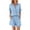 Light Blue, variant on Women's Summer Linen Set Casual Collar Button Up Shirt And Wide Leg Shorts Two-Piece Set