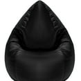 thumbnail image 1 of Fauteuil poire Gouchee Home Sambre noir – Tissu polyester velours doux avec rembourrage en billes de polystyrène, adapté aux adultes et aux adolescents, siège léger et portable pour dortoir ou salon, 1 of 7