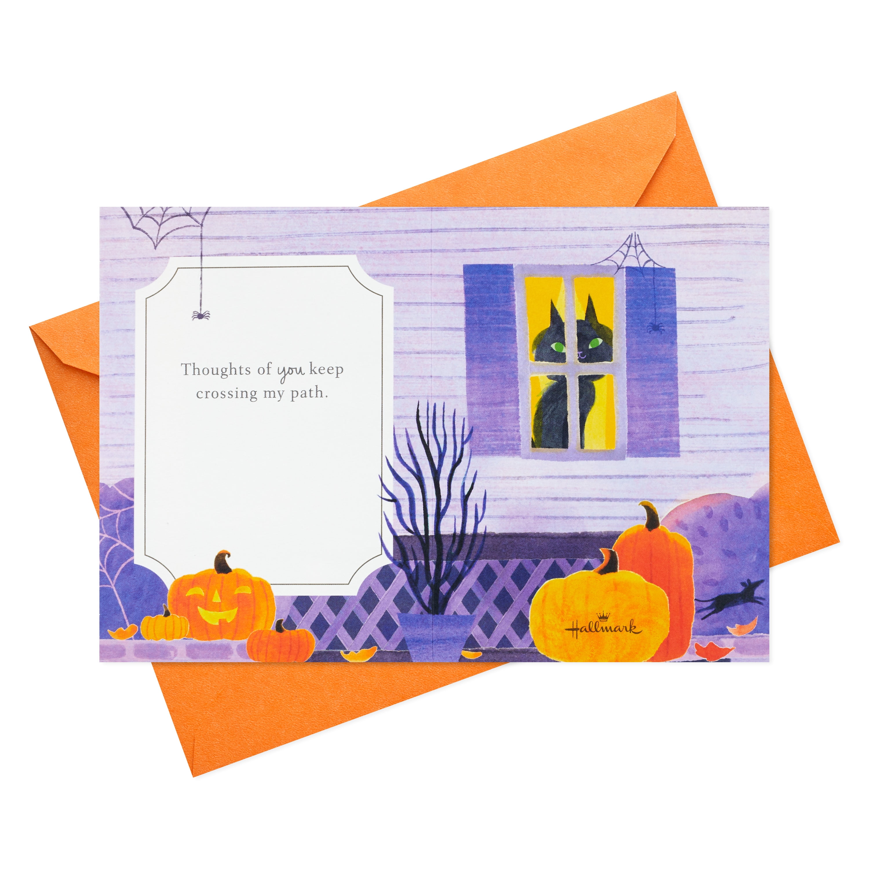 Hallmark 3D Pop-up Halloween Greeting Card (Thoughts of You Keep Crossing My Path)