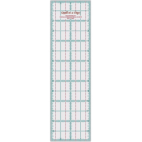 Quilt in a Day 6" x 24" Ruler clear plastic 