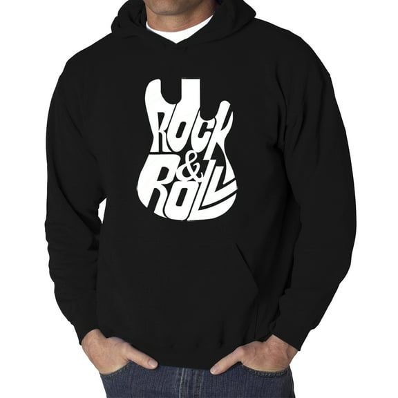 Rock And Roll Guitar - Men's Word Art Hooded Sweatshirt