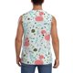 thumbnail image 4 of Fotbe Cute Flamingo Men's Camiseta sin Mangas Estampada para Hombres, Playera Casual para Gimnasio, Entrenamiento, Playa-XX-Large, 4 of 7