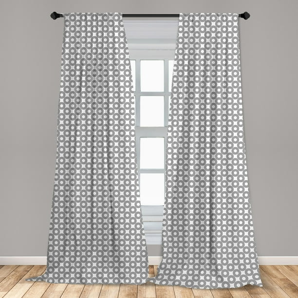 Geometric Circle Curtains 2 Panels Set Vinyl Records Inspired Concentric Rings With Curve Grids Artwork Print Window Drapes For Living Room Bedroom Black Grey By Ambesonne Walmart Com Walmart Com