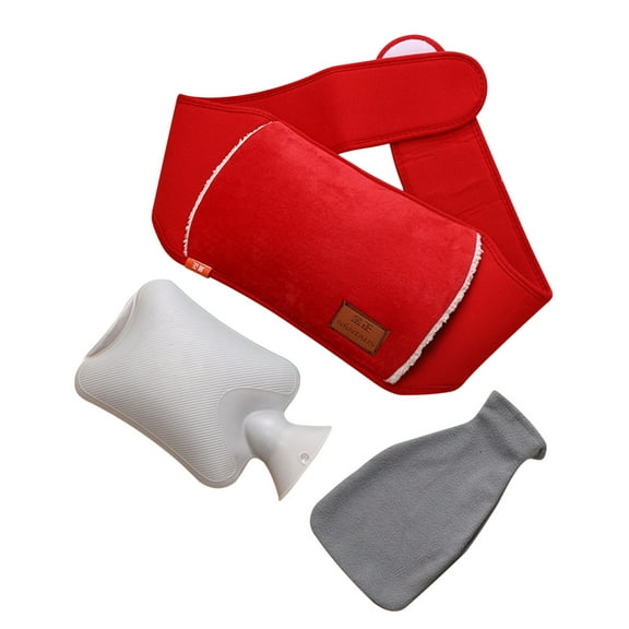 potrochi Hot Water Bag, Hot Water Bottle Rubber Warm Water Bag Pouch, PVC Material Hot Water Bag with Soft Waist Cover for Neck and Shoulder, Back,Hand, Legs, Waist Warm