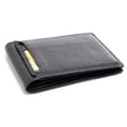 thumbnail image 3 of Men's Leather 6 Credit Card ID Window BiFold Black Wallet 4.5 x 3.5 inches, 3 of 4
