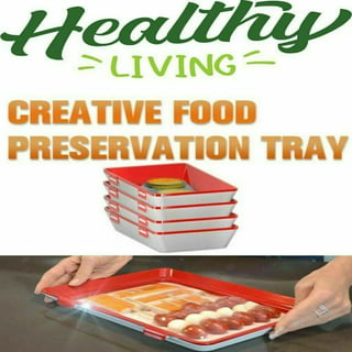 Keeping Fresh Food Preservation Tray with Wrap Storage Tray Spacer  Organizer Food Preservate Refrigerator Trays Kitchen
