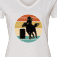 thumbnail image 4 of Inktastic Rodeo Barrel Racing Cowgirl Women's V-Neck T-Shirt, 4 of 5