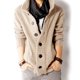 thumbnail image 4 of Suéter de cuello alto con hebilla pirata de otoño e invierno para hombre, suéter coreano grueso, cárdigan de punto de lana con aguja gruesa, 4 of 5