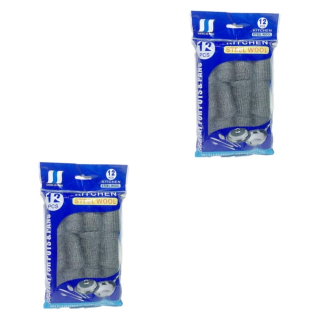 relayinert 12pcs Multi-purpose Steel Wool For Efficient Kitchen Cleaning Metal Kitchen Cleaning Steel Wool Kitchen Steel Wool As Shown 2Set