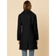 thumbnail image 5 of Abrigo De Botones Con Cuello Chal Con Muescas Para Mujer Abrigo De Invierno Largo De Un Solo Pecho Con Bolsillos Negro L, 5 of 7