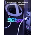 thumbnail image 4 of JSAUX Link Cable con Carga de 5M, compatible con Oculus Meta Quest 3S/3/2/Pro y Pico 4, PC VR, Accesorios de Steam VR, 2-en-1 Alto Velocidad 5Gbs USB3.0 a USB C para Auriculares VR, 4 of 7
