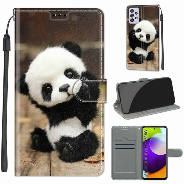 Bonita funda de libro pintada ultradelgada para Samsung Galaxy S22 S21 Ultra S20 FE S10 Plus S8 Cat Panda Man Lady Protect Phone Capa D08G qiuyongming unisex