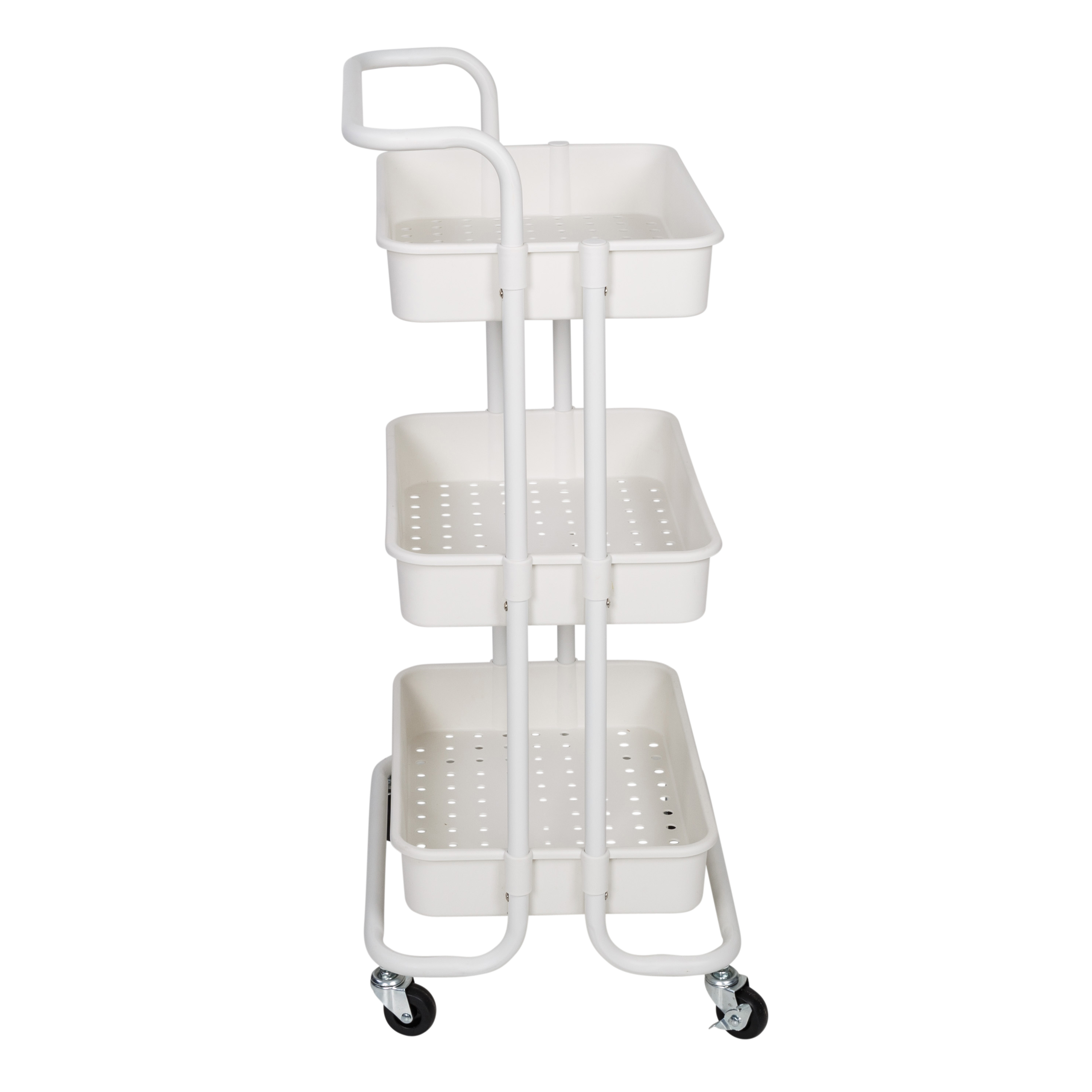 Honey Can Do, 3 Tier Rolling Craft Cart with Handle, White - image 4 of 6