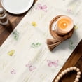 thumbnail image 3 of Happy Easter Table Runner 72 Inches, Spring Farmhouse Easter Bunny Eggs Floral Bed Runner Dresser Scarves Tabletop for Indoor Outdoor Parties/Ceremony/Banquet, 13" x 72", 3 of 8