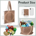 thumbnail image 2 of Mandala Pattern Reusable Shopping Tote Bag - Foldable Grocery Bag with Psychedelic Geometric Design, Large Capacity 16 x 15, Eco-Friendly & Washable, 2 of 5