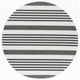 thumbnail image 3 of SAFAVIEH Beach House Henry Striped Indoor/Outdoor Area Rug, Light Gray/Charcoal, 6'7" x 6'7" Round, 3 of 16