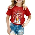 thumbnail image 4 of Zshosam Christmas Shirt Kids Christmas Shirts Boys Girls Christmas Tree T Shirt Toddler Christmas Graphic Tees Holiday Short Sleeve Tops Size 9T 10T,(Red 9-10 Years), 4 of 6