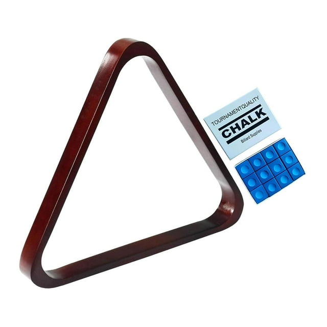 Thinsony Pool Table Triangle Ball Rack Wood for Home Game Billiards Brown Table Game Indoor Brown 33cm