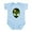 Sky Blue, variant on - Alien Cosmic Body Suit - Baby Light Bodysuit, Size Newborn - 24 Months