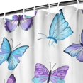 thumbnail image 3 of Purple Blue Butterfly Pattern Shower Curtain 36"x72" ,Bathroom Decorative Shower Curtains Set with 12 Hooks,Modern Waterproof Washable Shower Curtain, 3 of 6