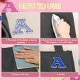 thumbnail image 4 of Uxcell Letters Patches, 6 Pcs Initial Letter A Iron on Patch Embroidered Fabric 2.76 Inch Alphabet Stickers for Clothes Hats Makeup Bags DIY, Brown, 4 of 7