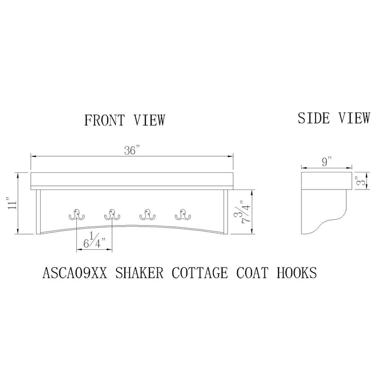 Individual Coat Hooks - Furniture - Country Shaker