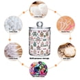 thumbnail image 6 of Yayeee 2 Pack Qtip Holder Bathroom Cotton Swab Canister with Lid Clear Dispenser Set, Beige Nordic Christmas House, 6 of 6