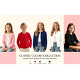 thumbnail image 2 of NEBWOAK Little Girls Long Sleeve Cardigan Sweater Versatile Layering Cotton Button Front,White,Size 6-7, 2 of 7