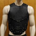 thumbnail image 5 of Ropa con correas de hombro de varias piezas con ribete de cuero, vestido de gladiador, corsé con tirantes de hombro de samurái, 5 of 5