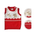 thumbnail image 4 of MarinaVida Toddler Kids Girl Boy Winter Christmas Deer Sweater Knitted Warm Vest Sleeveless Tops 0T-4T, 4 of 4
