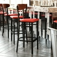 thumbnail image 2 of Flash Furniture Wright Boomerang Back Bar Stool, Walnut/Red, 2 of 12