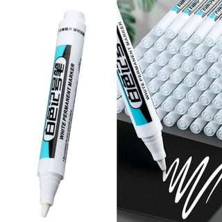 1/3/4/5pcs For Metal White Marker Pen Permanent Oily Waterproof Plastic Gel  Pen Writing Drawing Graffiti Pen Stationery Notebook
