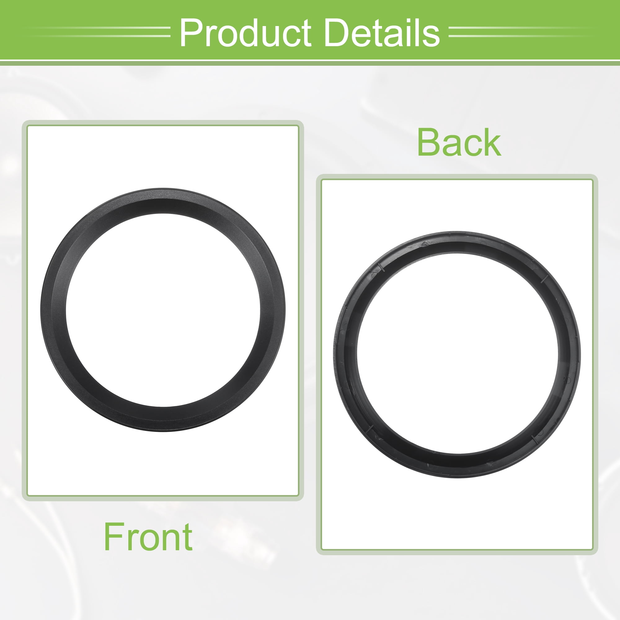 Unique Bargains Universal Subwoofer Speaker Rings Cover Spacers for Car Audio Black 6.5"