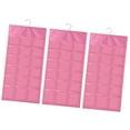 thumbnail image 3 of Organizador de armario colgante de 3 piezas transpirable con bolsillos de malla multifuncional rosa, 3 of 9