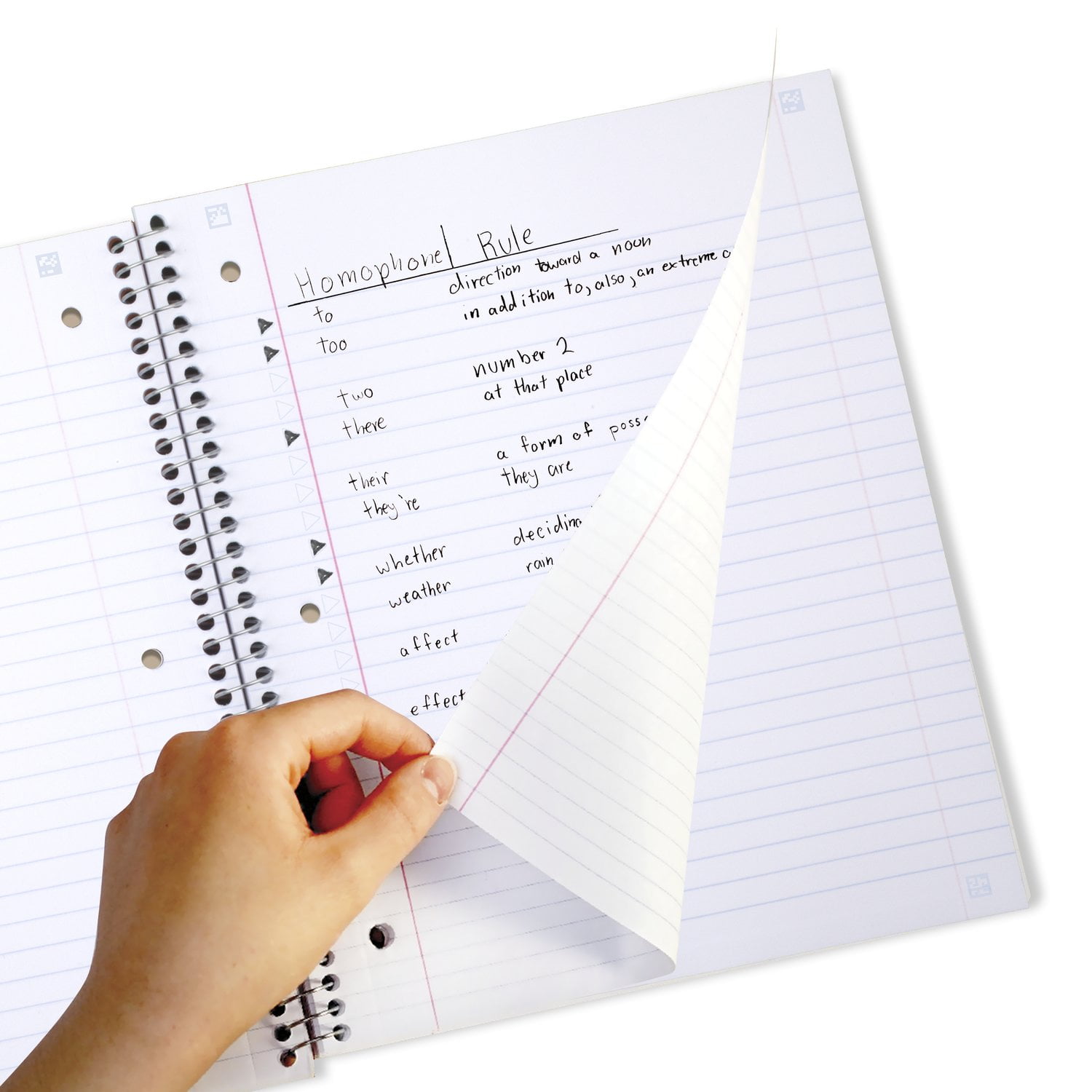 Five Star Butterlies Notebook Plus Study App, 1 Subject, Wide Ruled, 8" x 10.5"