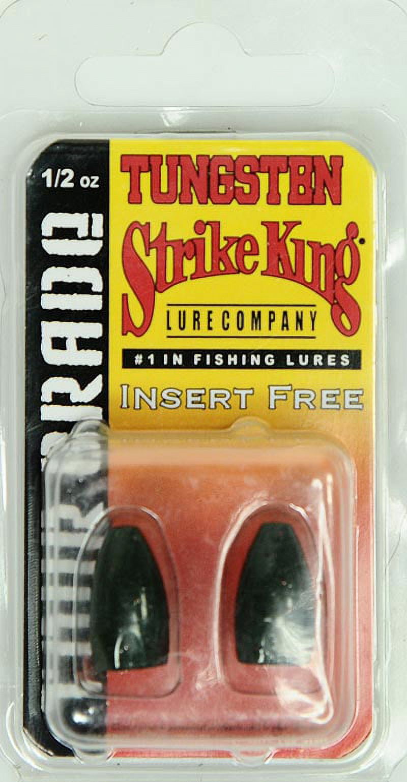 Strike King Tungsten Worm Weights 1/2 oz Watermelon Red 2 pk