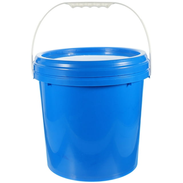 BESTYASH 1Ensemble Boîtes de Peinture HDPE Bleu Rangement Rond avec Couvercle Scellé