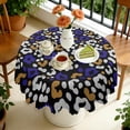 thumbnail image 4 of 60 Inch Round Lace Tablecloth Water Resistant Washable, Leopard Animal Print, 4 of 5